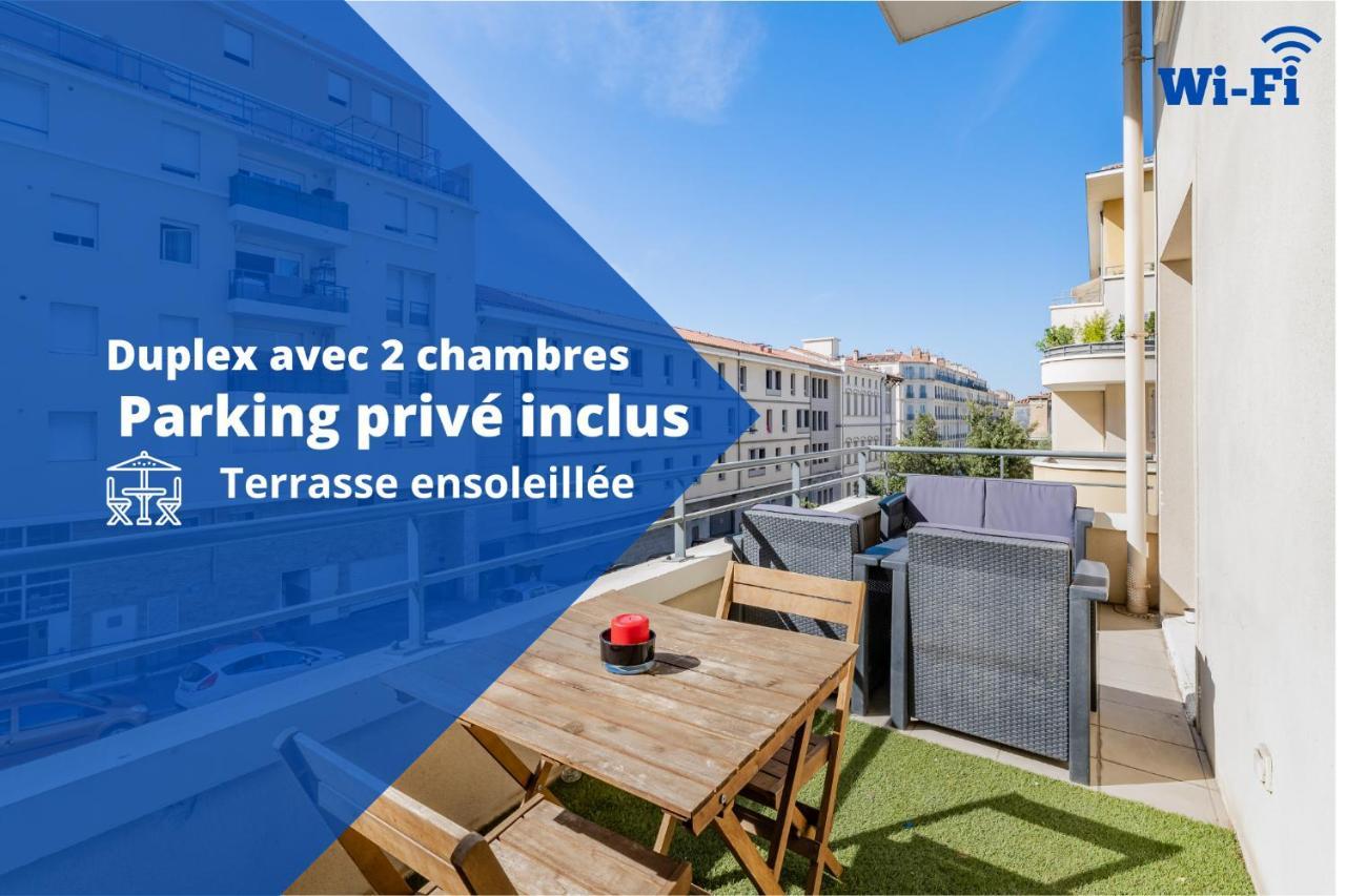 La Joliette; Duplex 2 Chambres, Parking Inclus+ Terrasse+ Ascenseur Marseille Exteriér fotografie